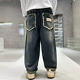 thumbnail image 6 of Wdgfv Boys Fit Performance Jeans Boys Fit Ripped Distressed Denim Jeans Fashionable Kids Pants for Casual Wear Dark Blue 14-16 Years, 6 of 6
