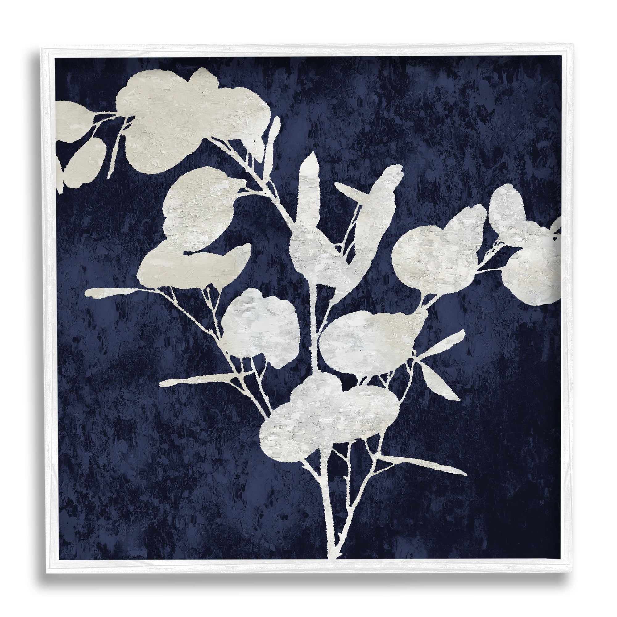 Stupell Industries Abstract Plant Leaves Modern Botanical Shapes Graphic Art White Framed Art Print Wall Art, Design by Danielle Carson