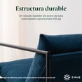thumbnail image 4 of Silla de Metal Zinus Aidan con Cojines de Memory Foam Color Azul Marino, 4 of 7