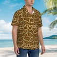 thumbnail image 3 of Fuzoiu Snake Skin Print Hawaiian Shirt for Men, Summer Beach Casual Short Sleeve Button Down Shirts, Men’s Beach Summer Shirts with Pocket,Large, 3 of 7