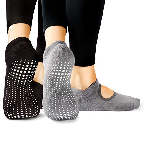 LucFoxsy Yoga Socks with Grips for Women Pilates Non Slip Socks