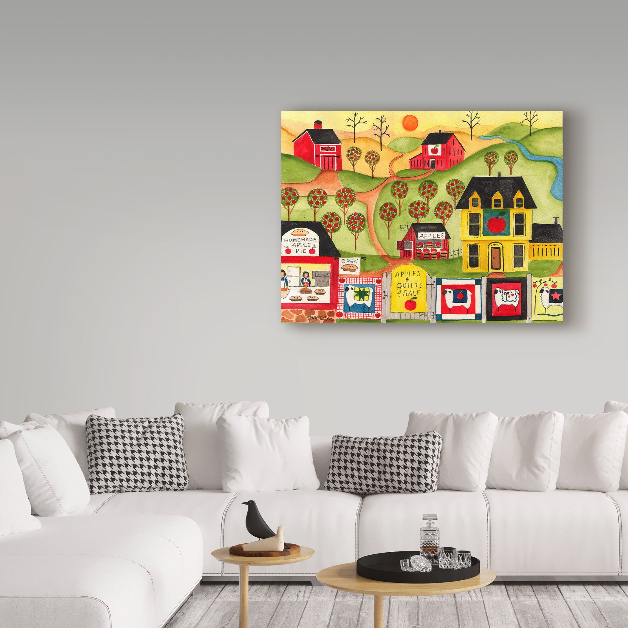 Trademark Fine Art 'Apples Quilts 4 Sale' Canvas Art by Cheryl Bartley