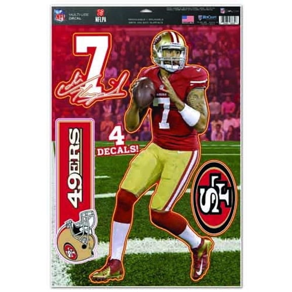 San Francisco 49ers Colin Kaepernick 11"x17" Multi-Use Decal Sheet
