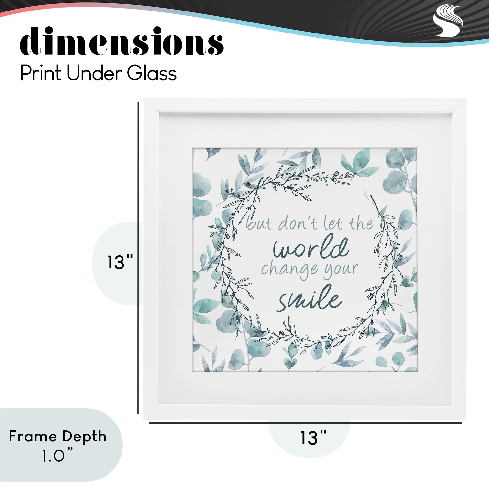 Stupell Industries Don't Let The World Change White Framed Print Under Glass, design by Kim Allen