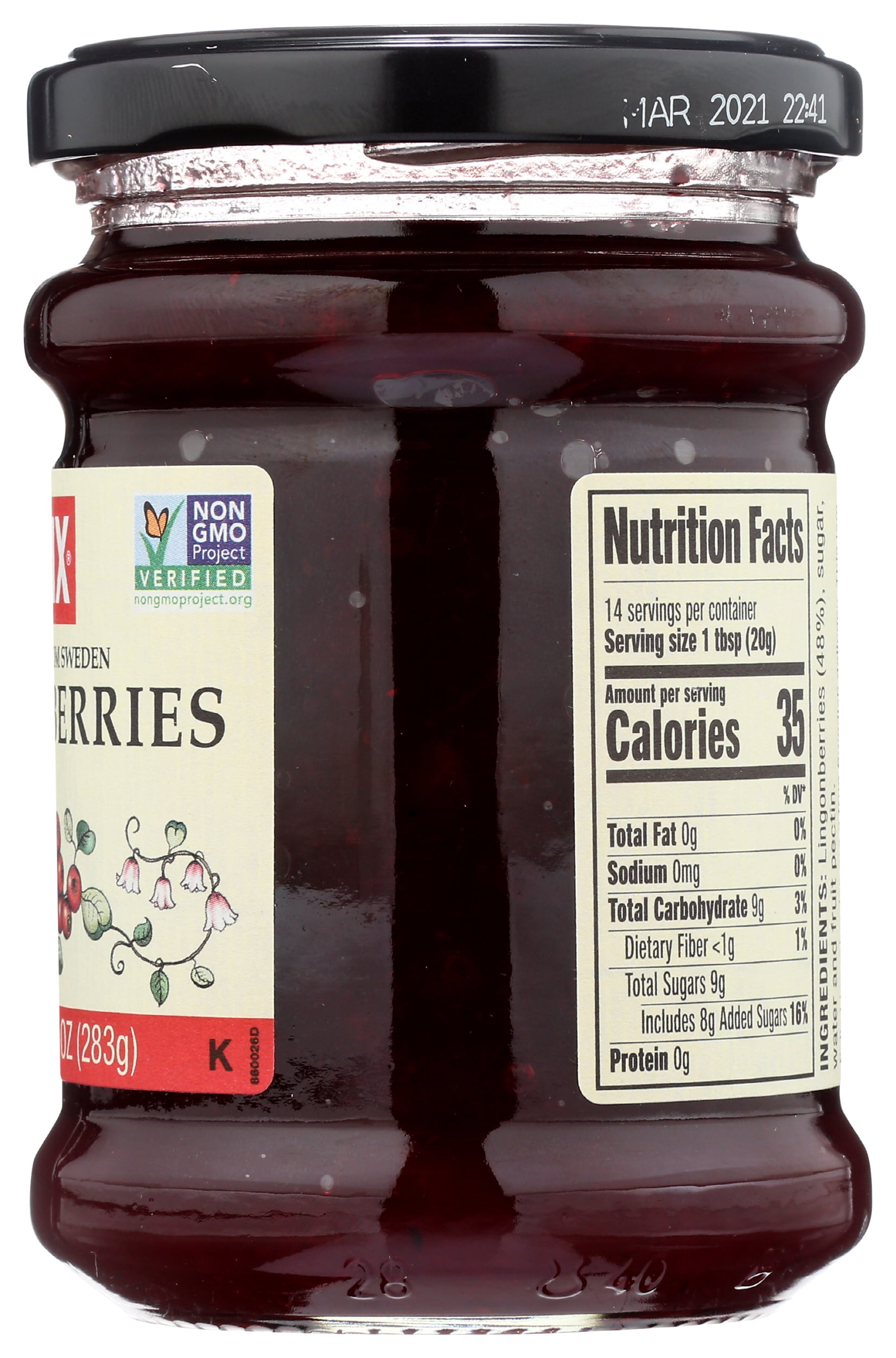 Pack of 8, Felix Lingonberries, 10 oz