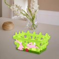 thumbnail image 4 of 2x de Pascua portátil, almacenamiento misceláneo de azúcar, de huevos, sin tejer para fiestas de salón de Pascua para decoraciones Gloria Canasta de Pascua, 4 of 9
