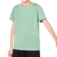 thumbnail image 3 of SROBPTY Teen Girls Summer Short Sleeve Tops Solid Fashion Lightweight Crew Neck Tee Shirts for Daily Use 2-18 Years, 3 of 5