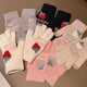 thumbnail image 4 of Guantes de invierno con pantalla táctil de fresa para niñas, guantes cálidos antifríos para montar, guantes de cinco dedos de felpa tejidos, 4 of 6
