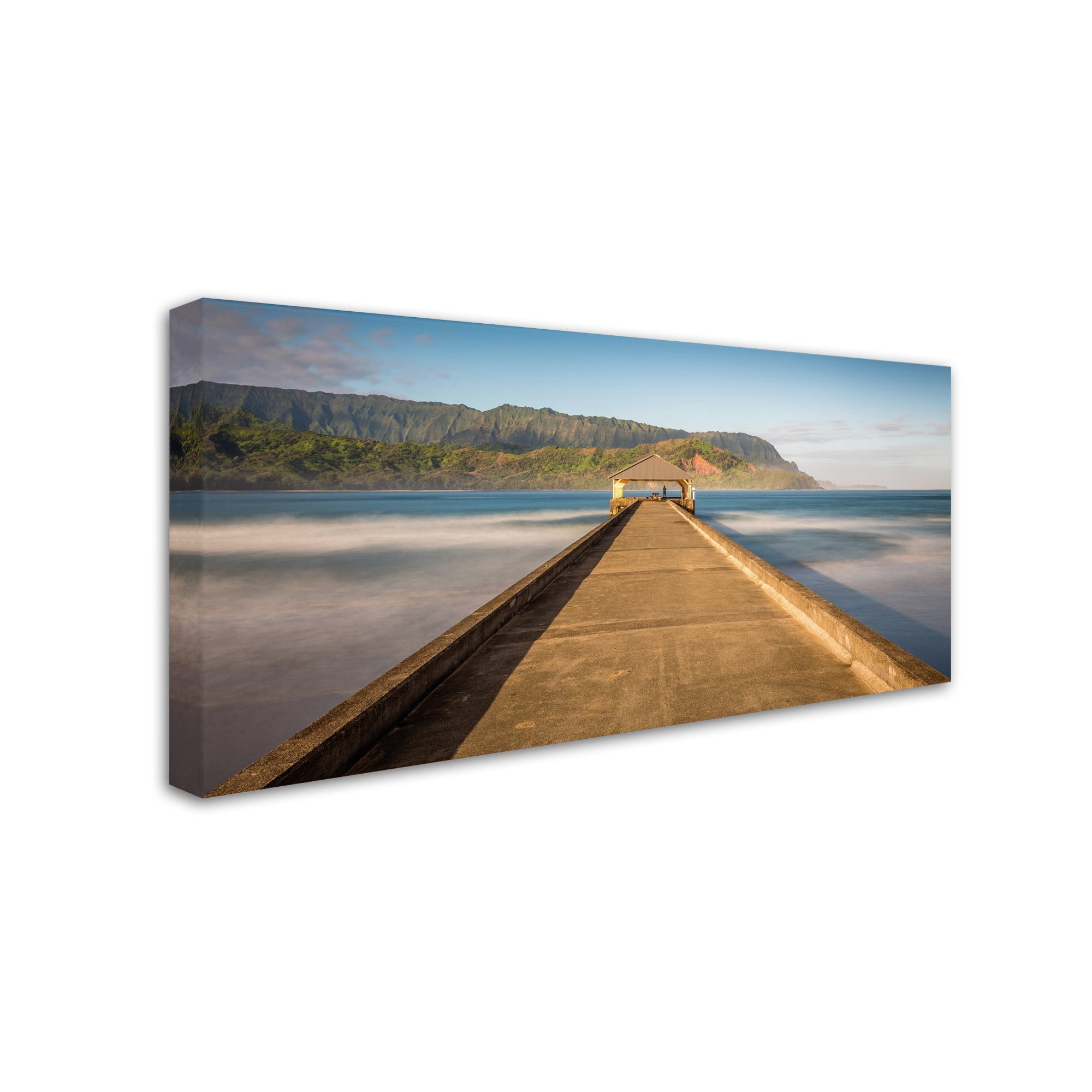 Trademark Fine Art 'Pier of Hanalei Bay' Canvas Art by Pierre Leclerc