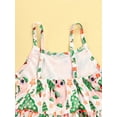 thumbnail image 6 of Qiylii Girls Christmas Bodysuit,Sleeveless Cartoon Print Spaghetti Strap Romper, 6 of 9