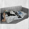 thumbnail image 5 of Airedale Soft Flannel Fleece Throw Blanket, Pop Terrier Family Dog Lover Silhouette Simplistic Pattern, Cozy Plush for Indoor and Outdoor Use, 50" x 60", Charcoal Grey Sea Blue, by Ambesonne, 5 of 5