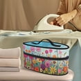 thumbnail image 2 of HELLHERO Travel Iron Storage Bag with Handle Light Blue Floral Durable & Protective Organizer, Bag Only, 2 of 6