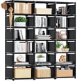 thumbnail image 2 of Bookcase 18-Cube Extra Large Book Shelf DIY Cube Storage Organizer for Bedroom Living Room Home Office - Black, 2 of 7
