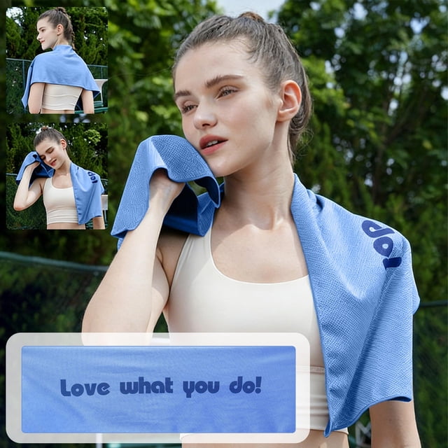 CaiYueKe Serviette Rafraîchissante pour Sports Entraînement Gym Course Basketball Tennis Yoga Évacuation de la Sueur Séchage Rapide Réutilisable Serviette Refroidissante Tour de Cou Bandeau Mise en Forme Serviette Fraîche