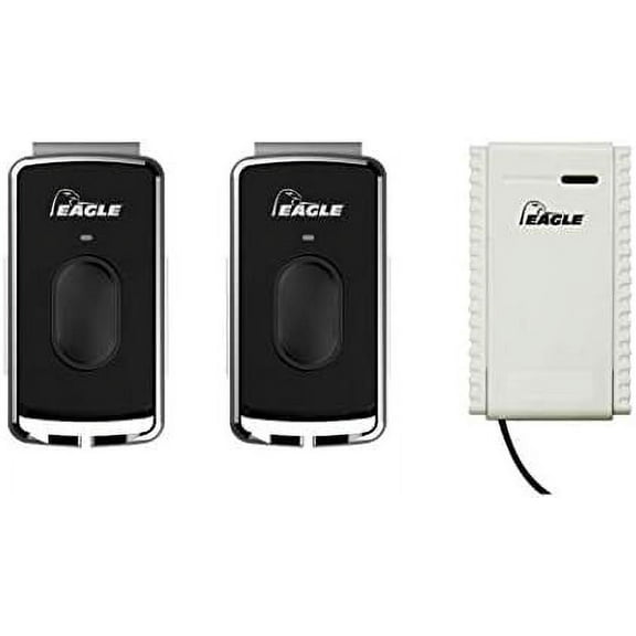 Eagle Gate Remote Kit Two EG642 Single Button Remote with One EG650 Long Range Receiver can be Used for All Eagle Operators and Most Other Brands Frequency 433.92MHz