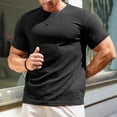 thumbnail image 2 of Men Summer Tops Polyester Spandex Long Sleeve Shirts Tight Long Sleeve Shirts Tunic Top Mens Spandex Workout Top Compression M Shirt Tops Men Neck Fitted Layering Black 2XL, 2 of 8