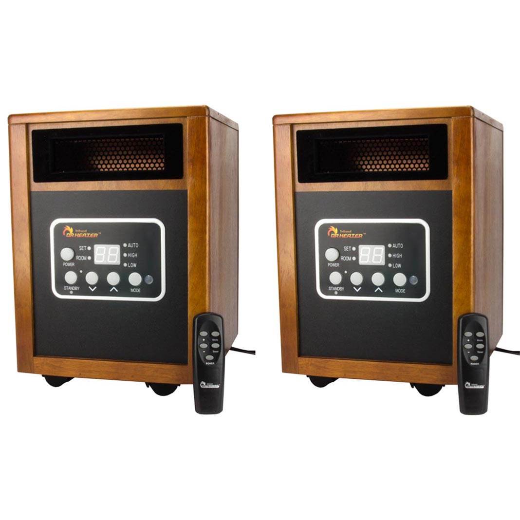 Dr. Heater 5200 BTU Portable Electric Infrared Space Heaters + Remotes  (Pair) - Walmart.com