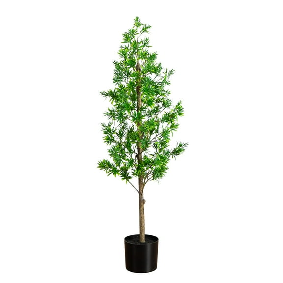Nearly Natural 4ft. UV Artificial Podocarpus Artificial Tree (Indoor/Outdoor)