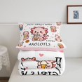 thumbnail image 5 of Manfei Sea Animal Axolotl Full Size Comforter Sets,Watercolor Salamander Print Bedding Comforter Set,Pink Reversible,3pcs,1 Comforter and 2 Pillowcases, 5 of 7