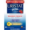 Uristat Ultra UTI Pain Relief Tablets, Fast Urinary Tract Infection Relief of Urinary Pain, Burning, Urgency, Maximum Strength, Cranberry Flavored Coating, 30 Tablets