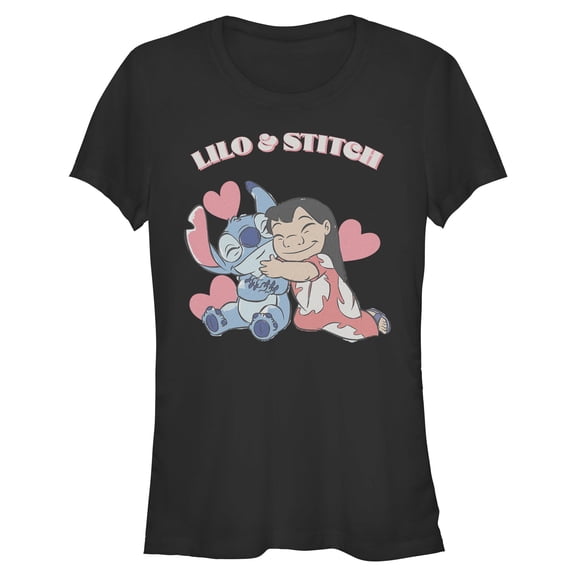 Juniors Lilo & Stitch Family Hug Love T Shirt