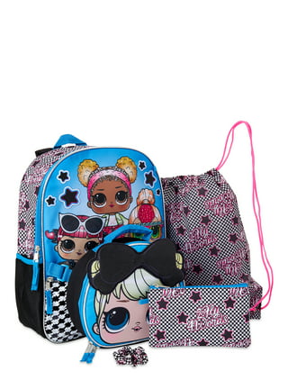 HUIACONG Preppy African Girls Backpack with Lunch Box Set Girls Bookbag Age  8-10/10-12,Elementary Middle School Bag Lunch Bag Pencil Case 3 in 1 Kids