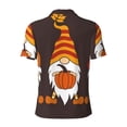 thumbnail image 4 of Rocae Fall Gnomes for Men's Short Sleeve Polo Shirt, Quick Drying Performance Moisture Wicking Sports Men's Golf Shirt Large, 4 of 9