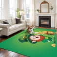 thumbnail image 3 of St. Patrick's Day Area Rug 5x8 Washable Rug Non Slip Funny Gnomes Beer Gold Coin Shamrock Green Large Area Rug Soft Stainresistant Indoor Floor Carpet for Living Room Bedroom Home Office Dining Room, 3 of 8