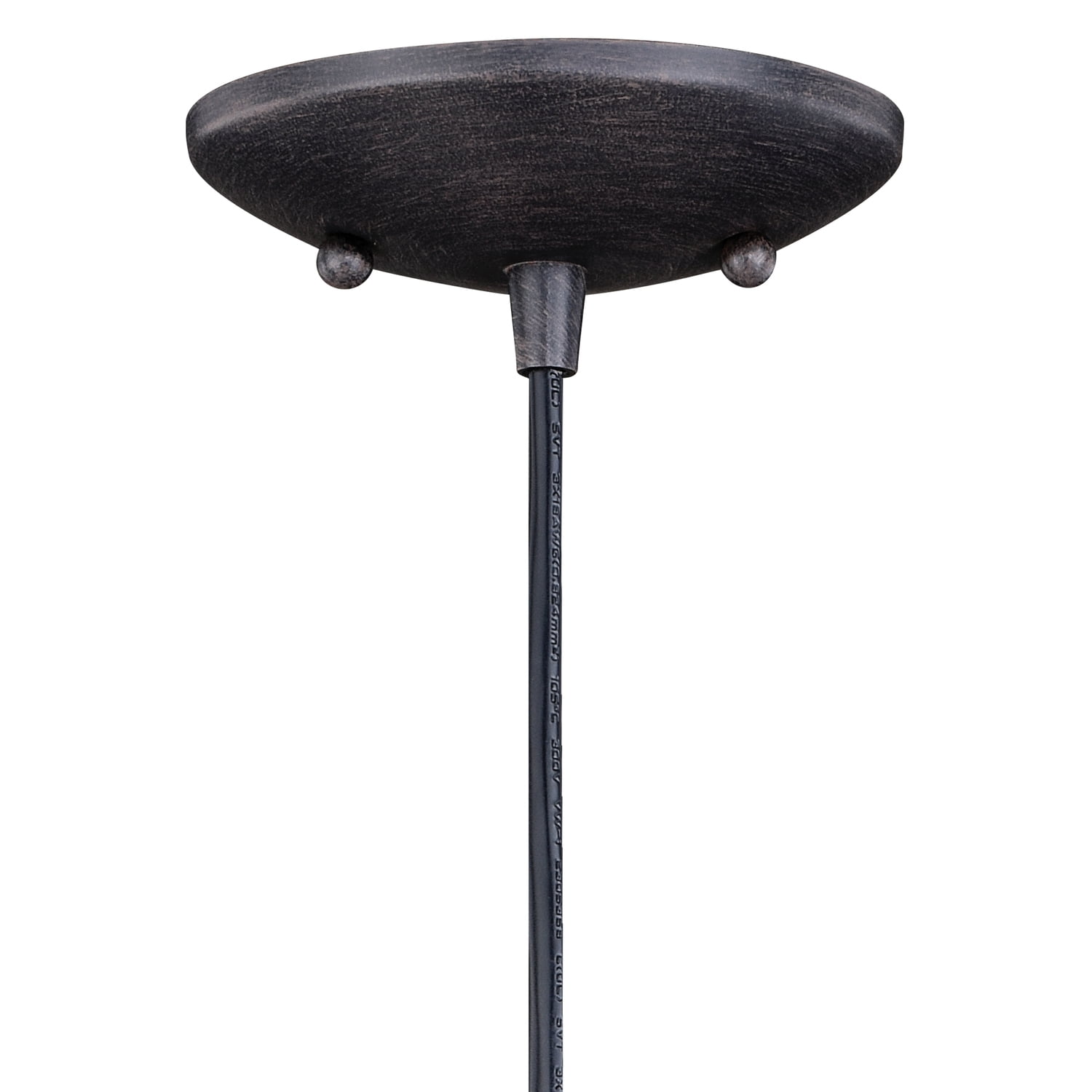 Farmhouse Pendant Light - 1-Light Barn Dome Fixture - Indoor Outdoor Ceiling Light - Aged Black Finish