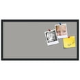 thumbnail image 2 of PinPix 36x18 Custom Cork Bulletin Board Dark Stone Poster Board Has a Fabric Style Canvas Finish, Framed in Dark Stone, by ArtToFrames (PinPix-1808), 2 of 5