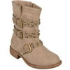 **FAST TRACK**Brinley Co. Kids Studded Buckle Detail Boots