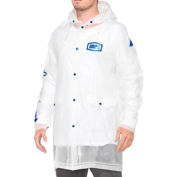 100% Torrent Raincoat Clear (X-Large, White Clear)
