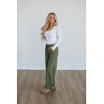 thumbnail image 3 of Jule Cargo Pants - Dark Olive, 3 of 8