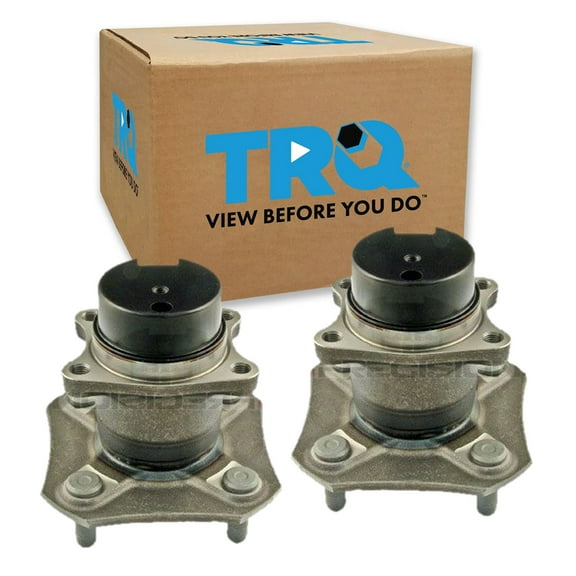 TRQ Rear Wheel Hub & Bearing Pair Set of 2 Kit w/ ABS for 07-12 Nissan Versa BHA53617