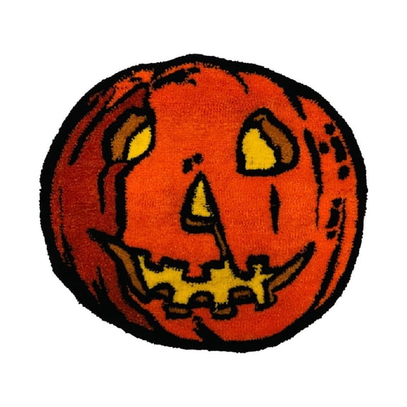 LHWEN Halloween Themed Carpet Imitation Floor Mat Door Mat Anti Slip Pumpkin Perfect Gift for Thanksgiving Christmas Birthday Party Soft Texture Living Room Dining Room Bedroom Entrance Kitchen