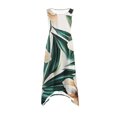 thumbnail image 4 of Pantalones Cortos para Vestidos Bajos Mujeres sin Mangas Cuello Redondo Cordón Ruffle A-Line Mini Vestido Poliéster, Vestido Casual para Citas Y Fiesta, 4 of 8