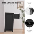 thumbnail image 6 of Giantex Bathroom Storage Cabinet, Space-saving Slim Storage Organizer, Freestanding Wooden Narrow Floor Cabinet, Black, 6 of 8