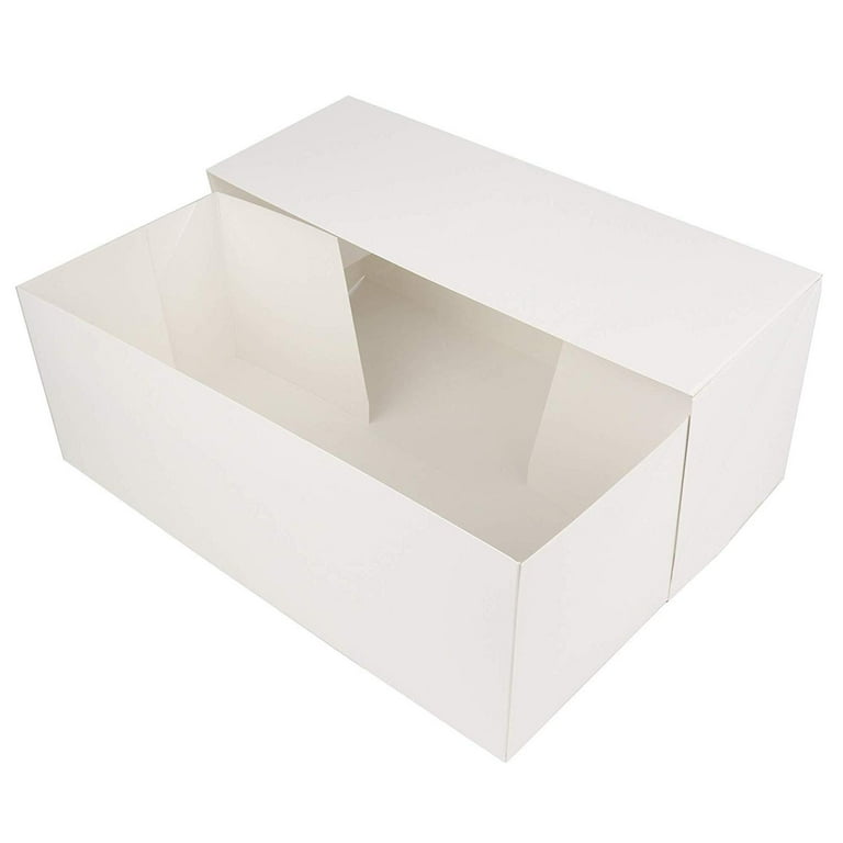 O'Creme Eco-Friendly White Rectangular Cake Box with Scalloped