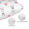 thumbnail image 5 of Salouo Girl Rabbit Pattern Pillow Cases,1PC Pillow Covers with Envelope Closure Decorative Pillow Case for Bed Couch,Pillows Not Included-20"x30", 5 of 6