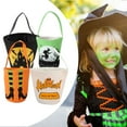 thumbnail image 3 of Halloween Baskets Canvas Halloween Buckets Halloween Trick or Treat Bags Candy Tote Buckets Pumpkin Buckets Handle for Halloween Party Favor Supplies, 3 of 3