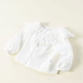 thumbnail image 4 of 1-8 Years Girls' White Shirt Lapel Children's Embroidered Shirt Children's Sweet Cute Baby Girls Long Sleeve Top Fashion Skirt Resort Dresses For Girl, 4 of 9
