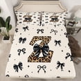 thumbnail image 2 of Feelyou Kid Princess Ribbon Queen Sheet Sets, Fashion Monogrammed Z Bed Set, 4pcs, 2 of 7