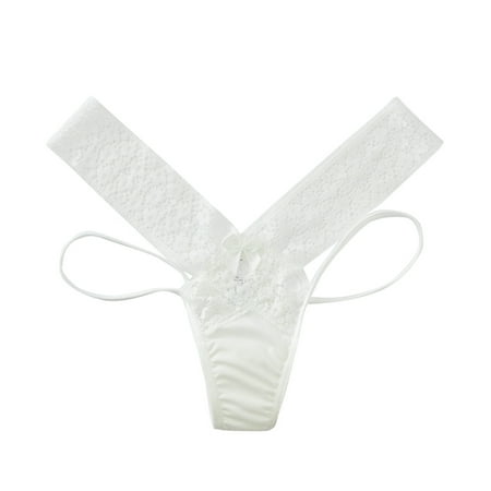 

Efsteb Women s Thongs Breathable Underwear Ropa Interior Mujer G Thong Sexy Comfy Panties Transparent Ladies Lace Hollow Out Underwear Low Waist Briefs Lingerie White