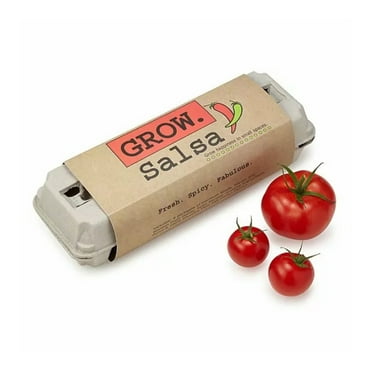 All-in-One Salsa Garden Kit - Heirloom Seeds, Egg Carton Planter & Recipes