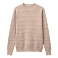 thumbnail image 4 of Lumtrix Womens Fall Basic Long Sleeve Sweater Soft Knit Classic Crew Neck Sweaters Loose Fit Casual Going Out Pullover Camel XL, 4 of 4