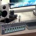 thumbnail image 2 of NFTIGB 8 Channel Professional Sound Mixer Metal Shell Studio Mixing Console, Stereo Mono Switchable for Live Streaming Recording (US Plug), 2 of 7
