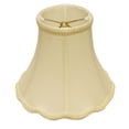 thumbnail image 2 of 8" Ivory Slanted Scallop Bell Monay Shantung Lampshade, 2 of 3