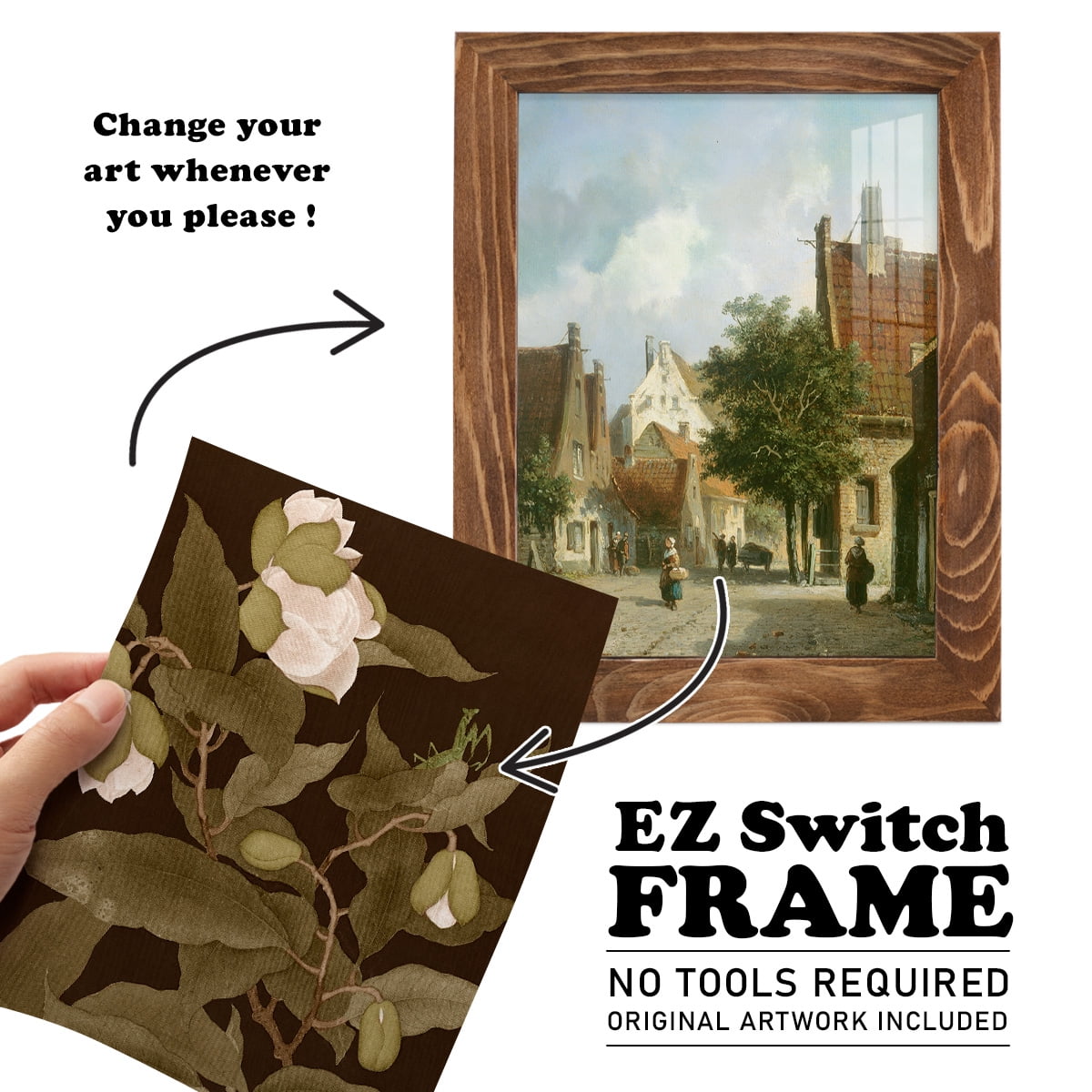 Asian Brocade I - Framed Print w/glass - Walnut