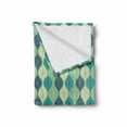 thumbnail image 2 of Geometric Soft Flannel Fleece Throw Blanket, Retro Pattern Dotted Design Oval Abstract Shapes Symmetrical, Cozy Plush for Indoor and Outdoor Use, 60" x 80", Cadet Blue Pale Green, by Ambesonne, 2 of 6