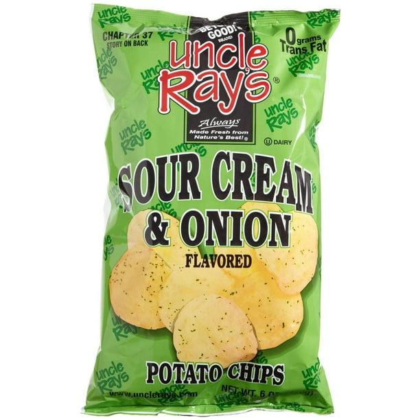 9 PACKS Uncle Ray's Sour Cream & Onion Potato Chips, 6Ounce Packages
